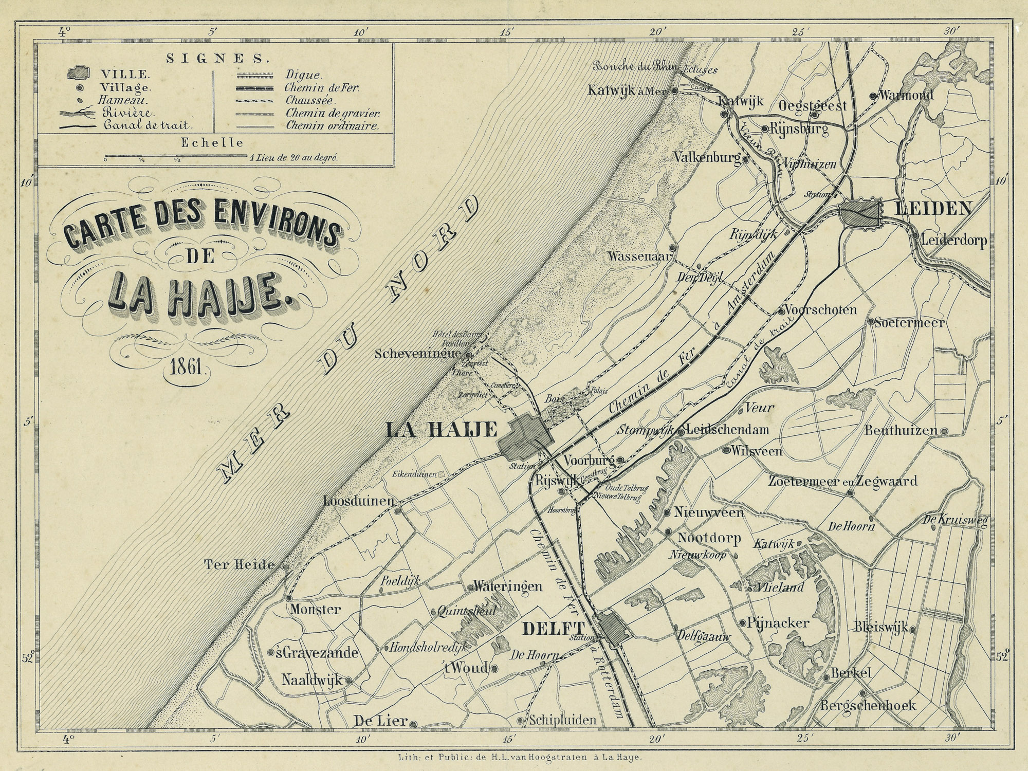 Carte des environs de la Haye     